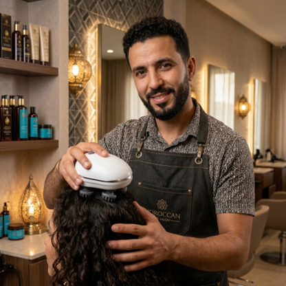 الجهاز الاول لتجديد فروة الرأس: تقنية الاهتزاز الدقيق والضوء الأحمر لتحفيز نمو الشعر بشكل طبيعيا.